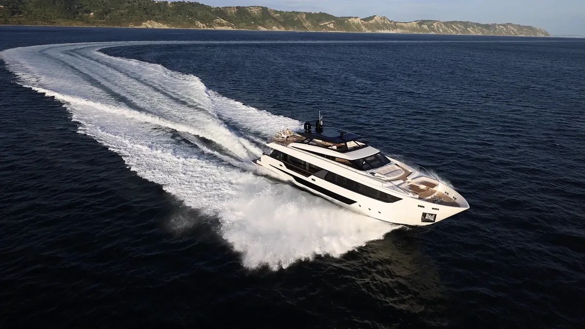 A Ferretti Yachts flybridge