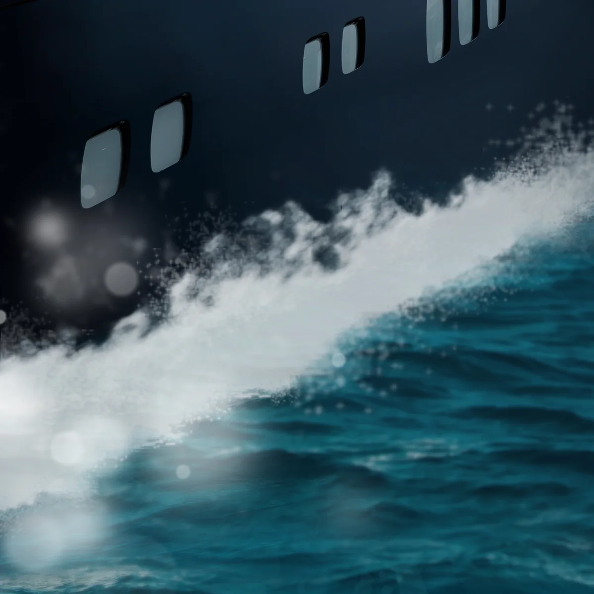 A Lürssen superyacht at sea