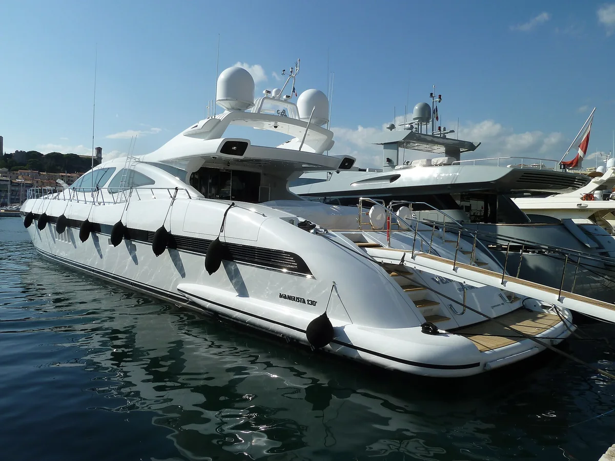 A Mangusta open yacht