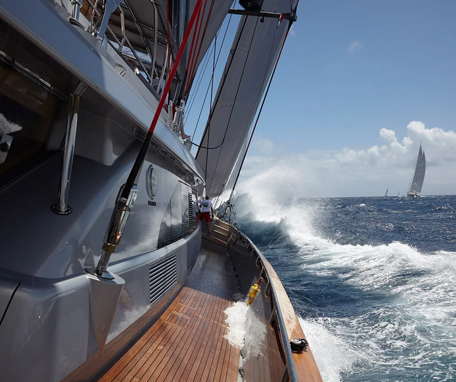 A Perini Navi sailing superyacht