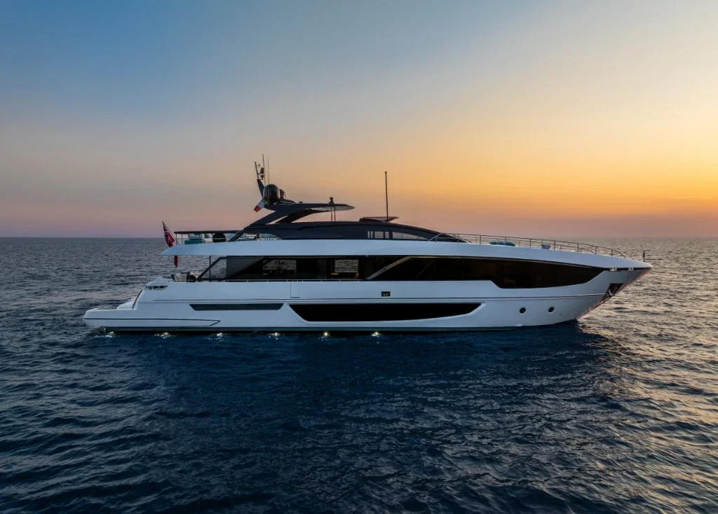 The elegant lines of a Riva yacht
